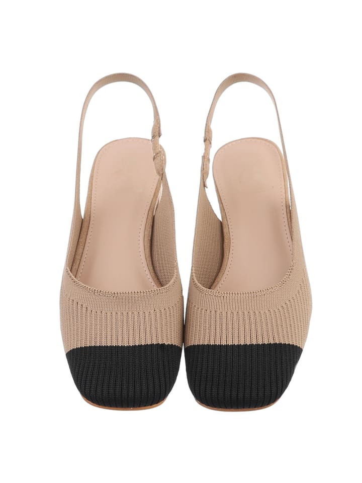 Ital-Design High Heel in Hellbraun und Schwarz günstig kaufen