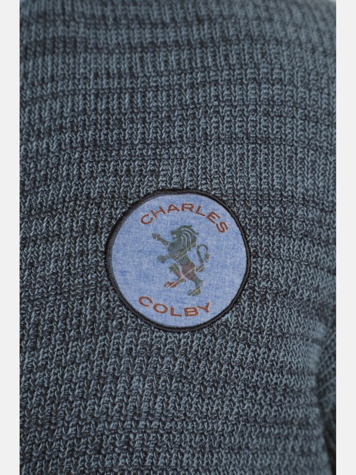 Charles Colby Strickjacke DUKE ODOI in blau gemustert günstig kaufen