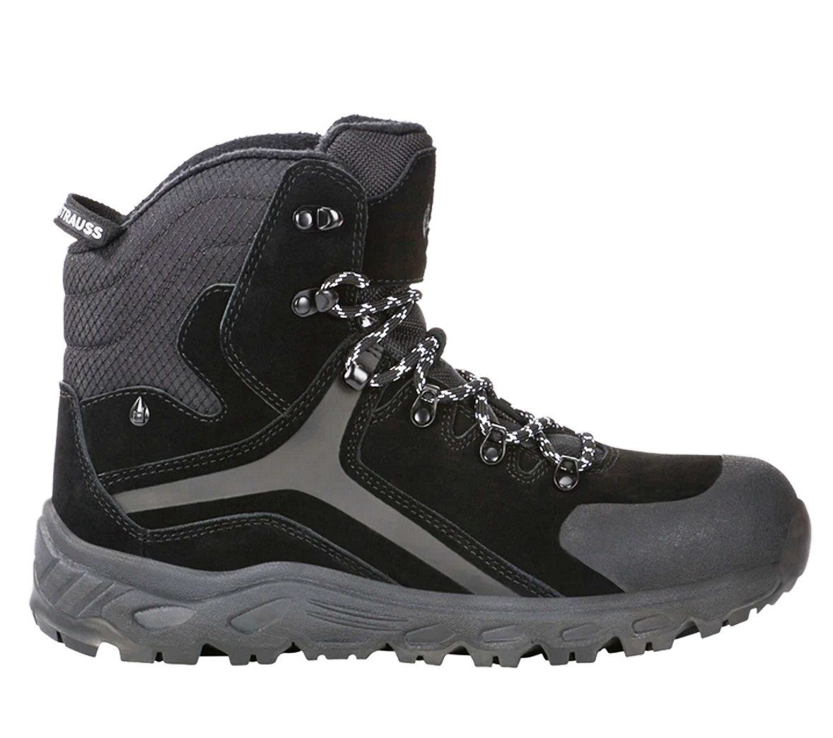 Engelbert Strauss Schnürboots Winter Herren knöchelhoch schwarz Winterboots rutschfest, warm gefüttert, wasserdicht, Gummiüberkappe