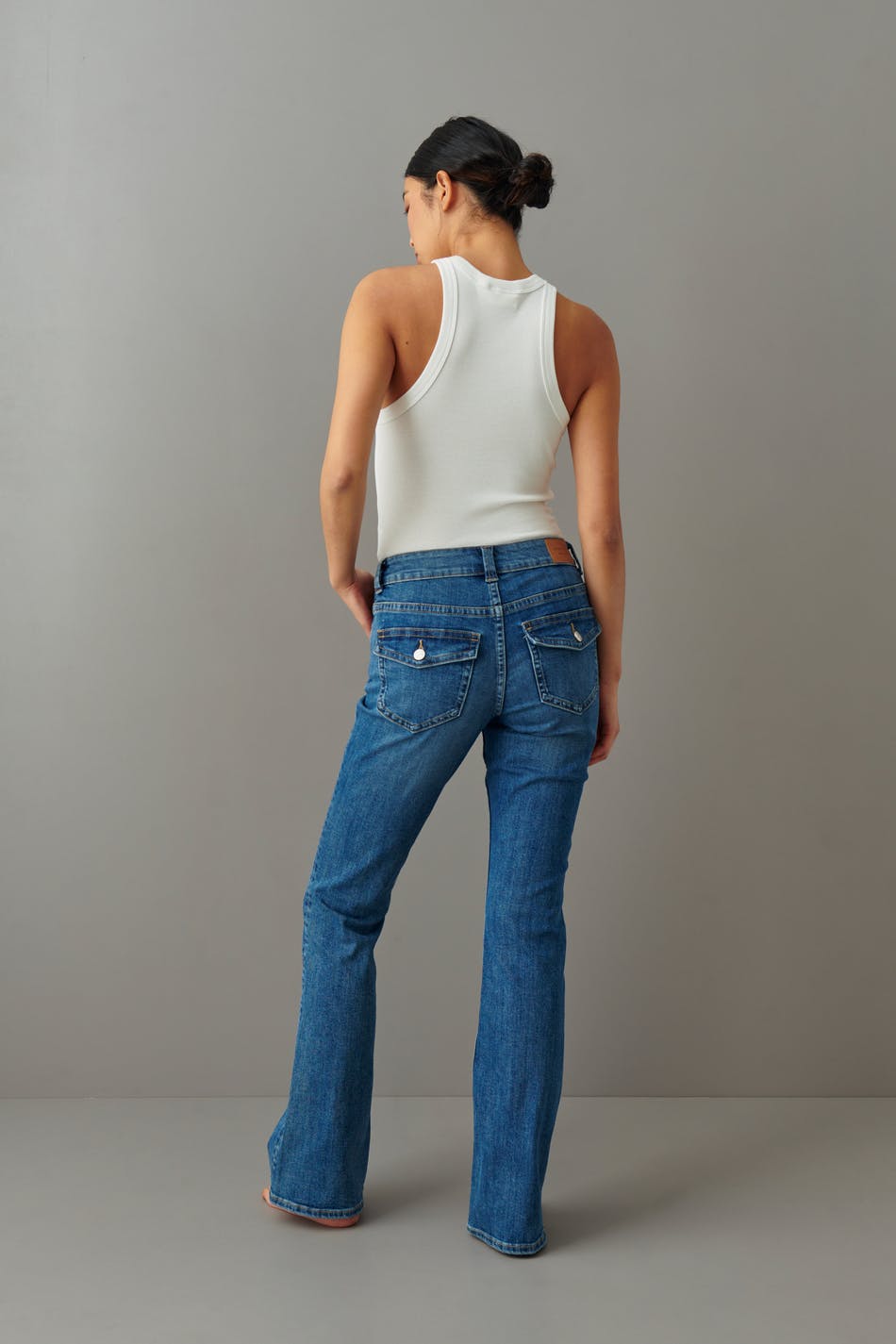 Y2k low flare jeans
