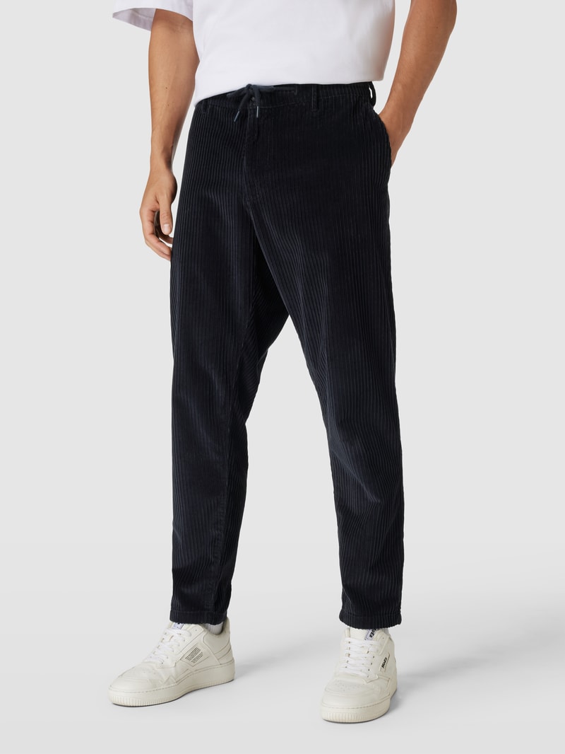 Cordhose aus reiner Baumwolle in marineblau