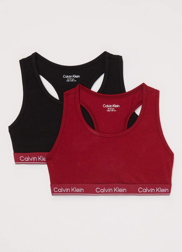 Calvin Klein Bralette with logo band in a 2-pack