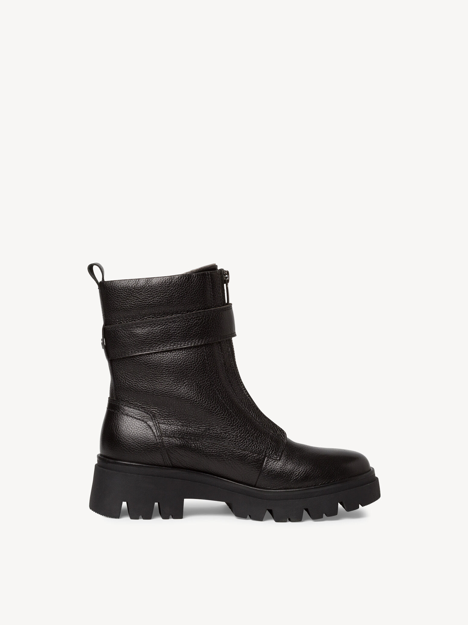 Bottine en cuir - noir
