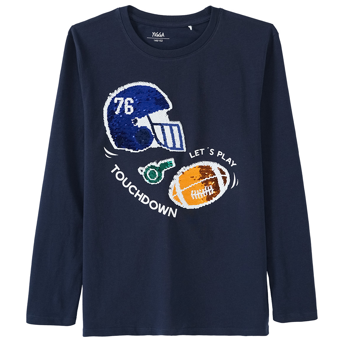Jungen Langarmshirt mit Wendepailletten