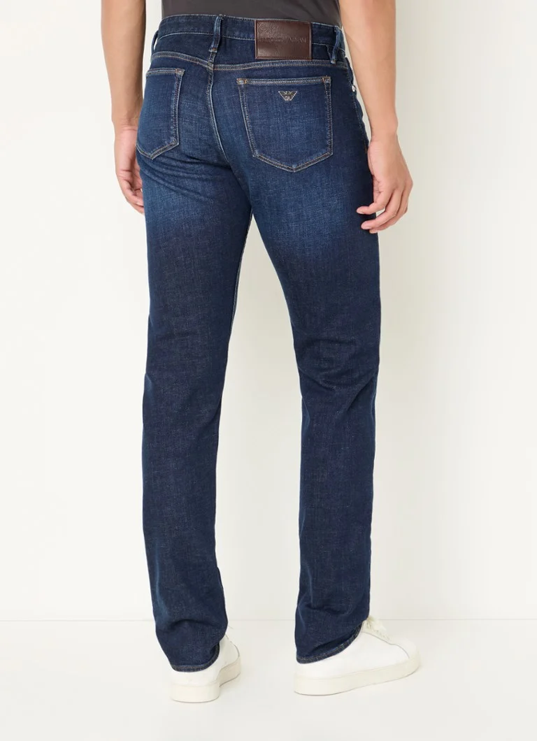 Calça jeans slim fit Emporio Armani com lavagem escura