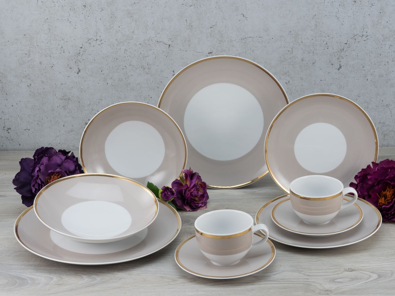 CreaTable FESTIVE creme Kombiset 10-tlg