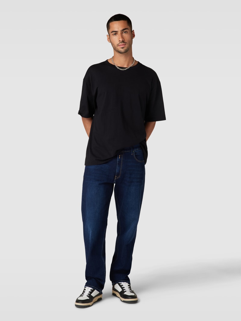Relaxed Fit Jeans im 5-Pocket-Design Modell 'KIRAN' in marineblau