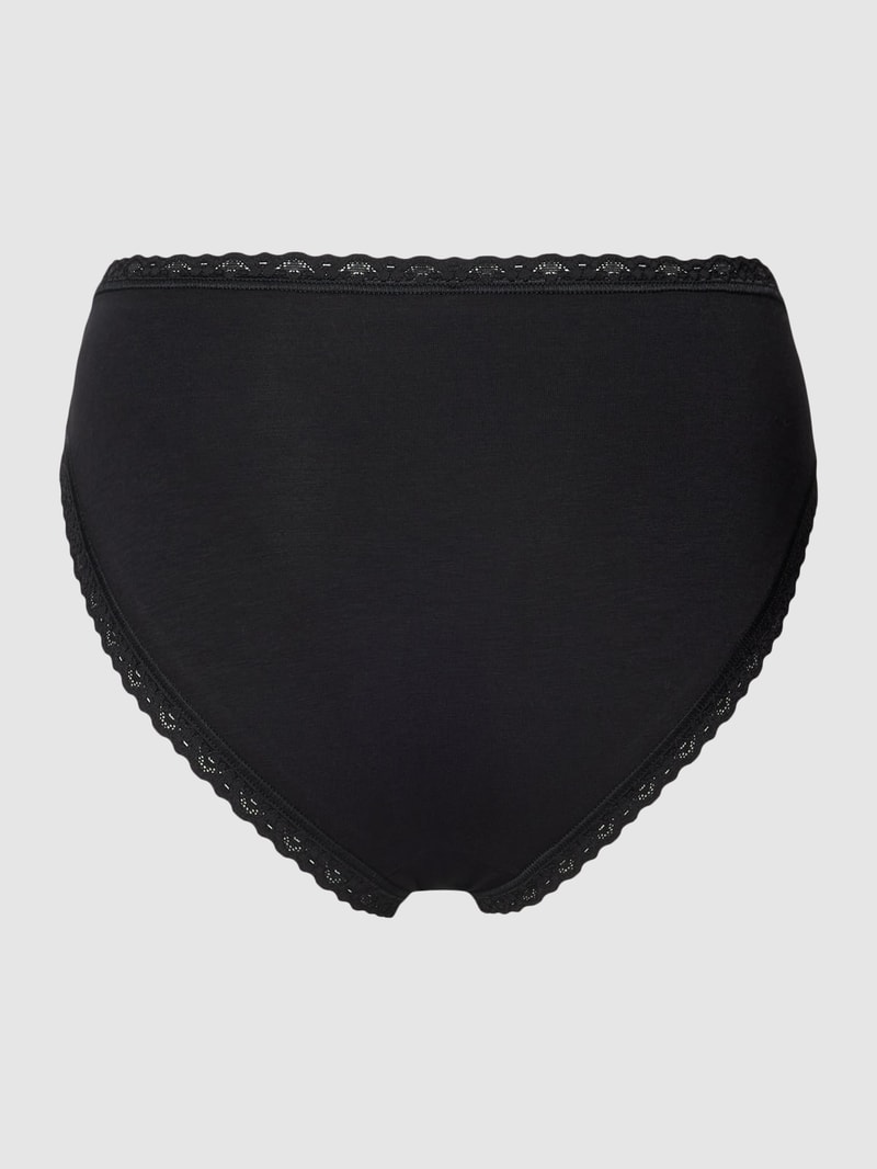 Slip mit Muschelsaum in schwarz