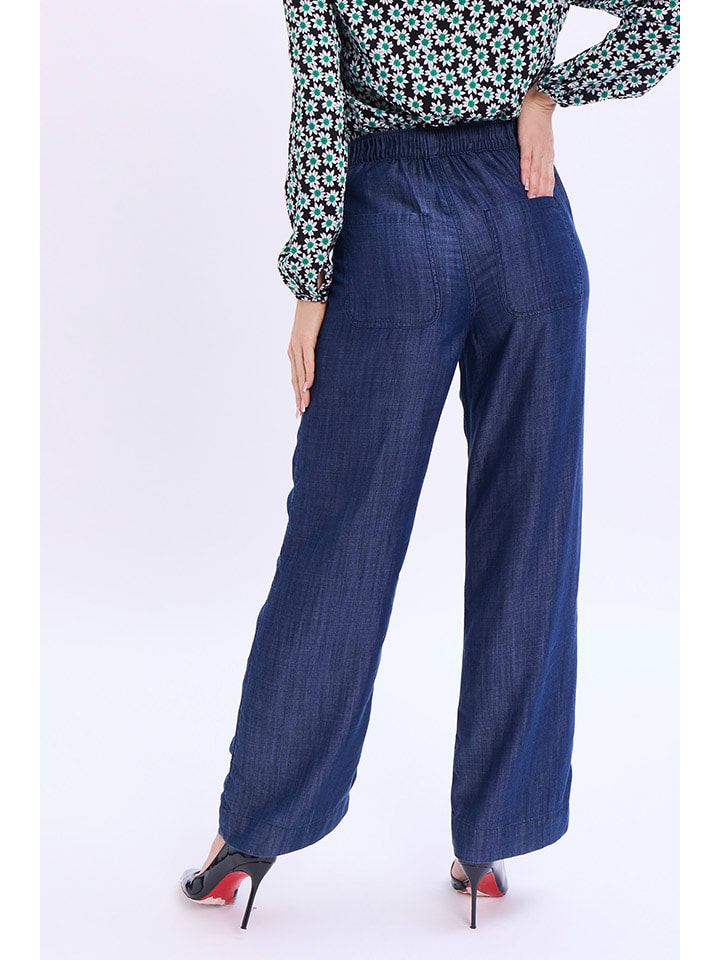 Marks & Spencer Marlenehose in Dunkelblau günstig kaufen