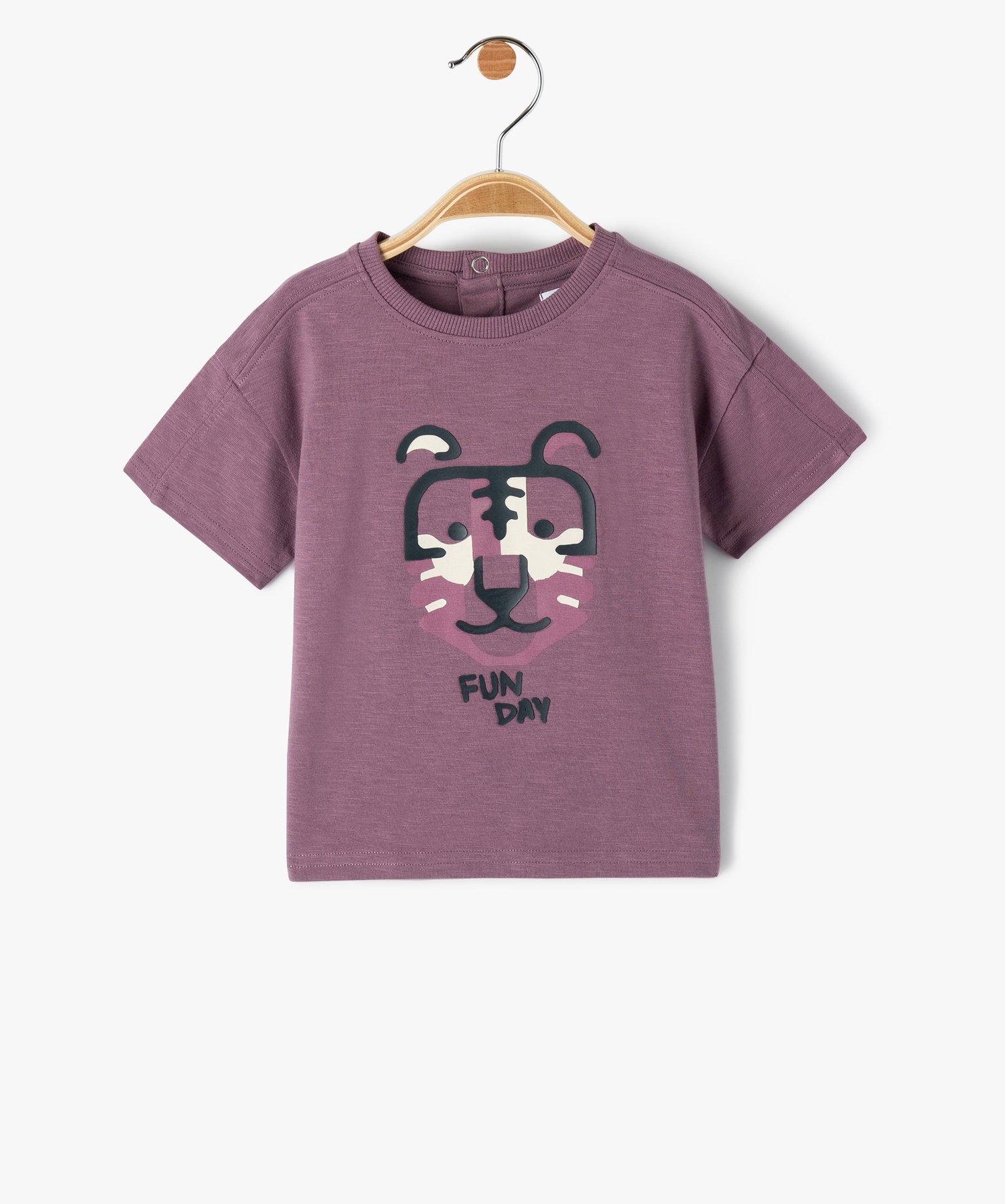 Tee-shirt bébé Garçon à manches courtes et imprimé en r... violet | GEMO