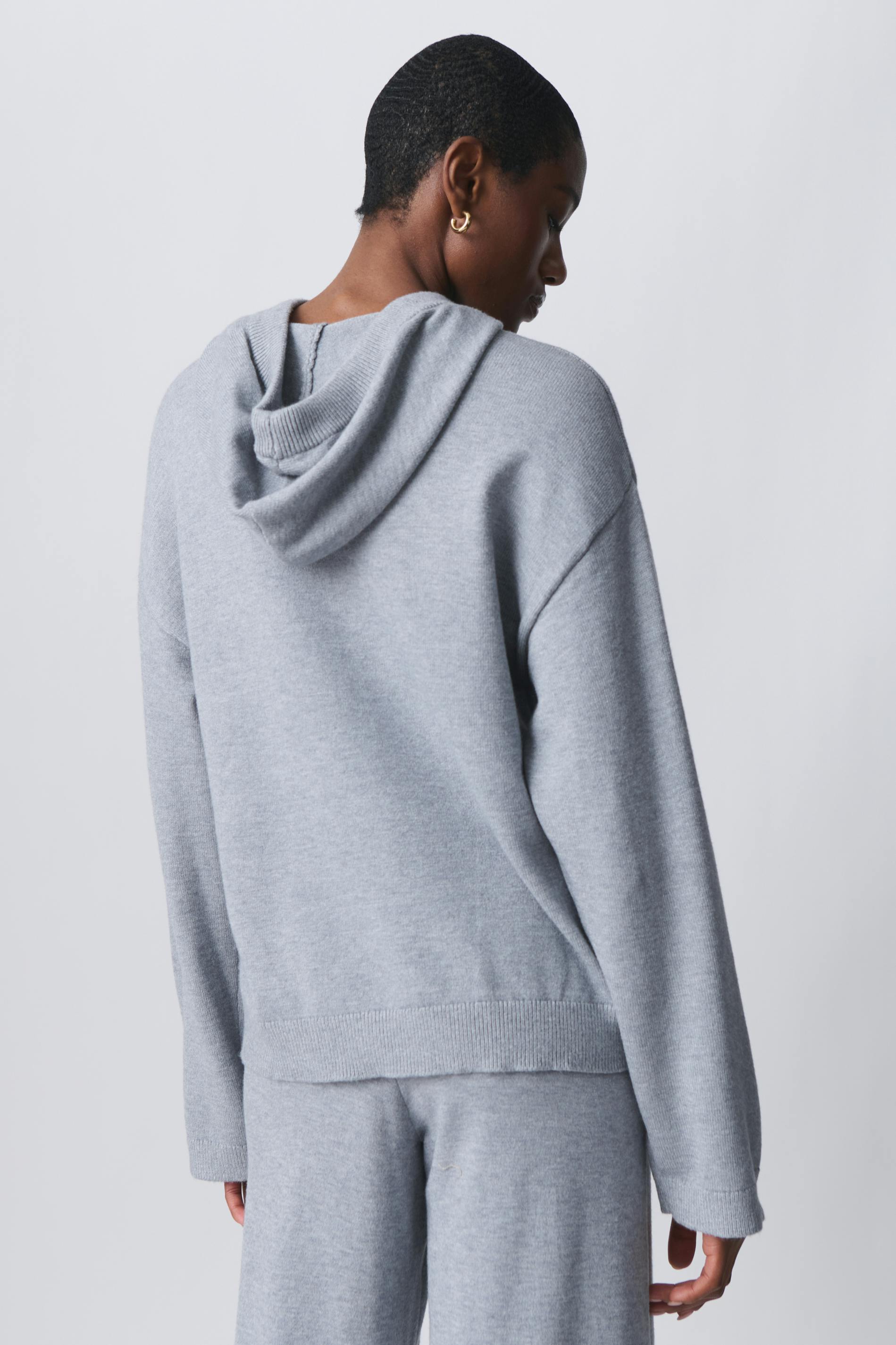 Knitted hoodie