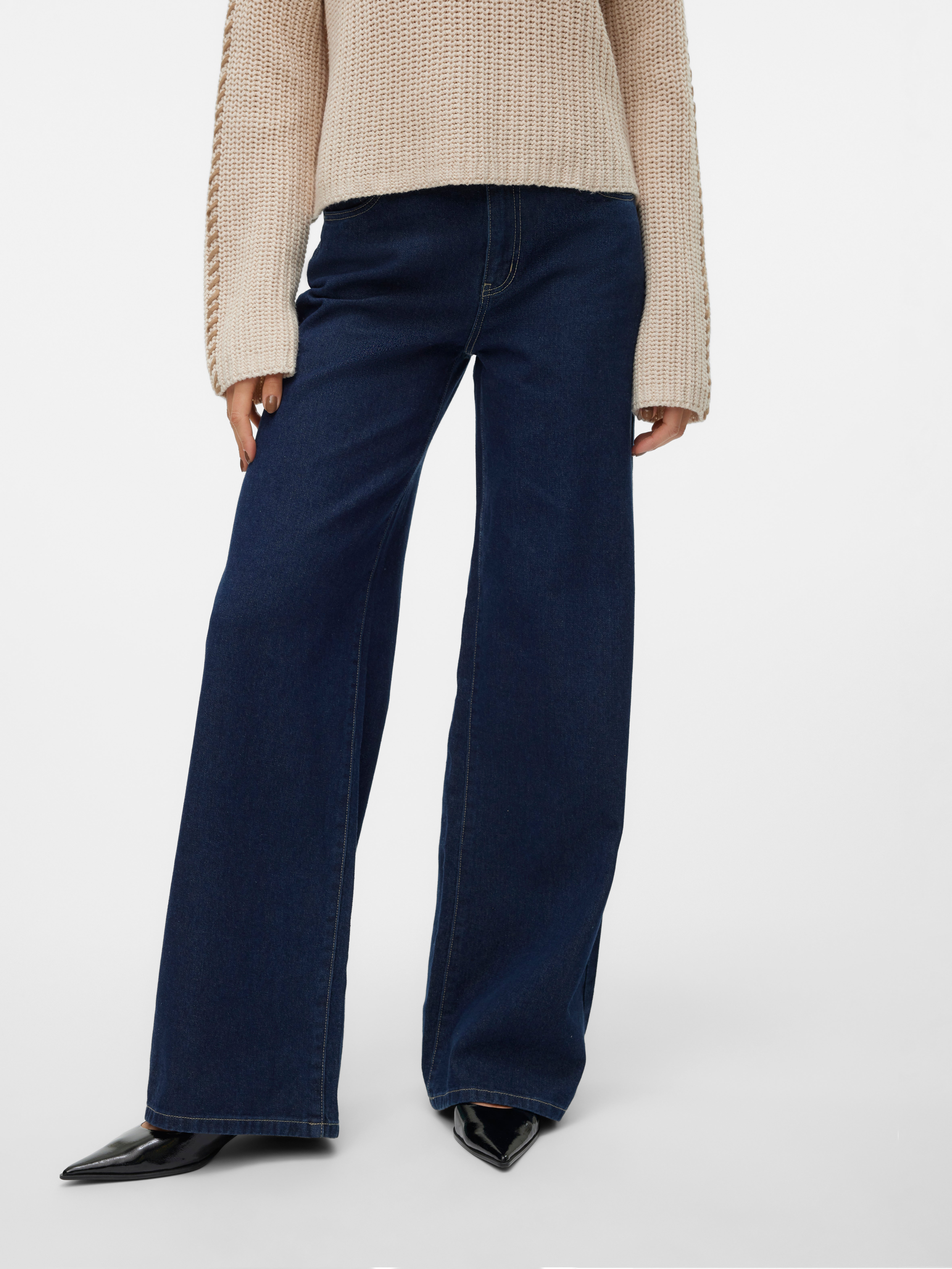 VMREMY Mittlere Taille Weit geschnitten Jeans