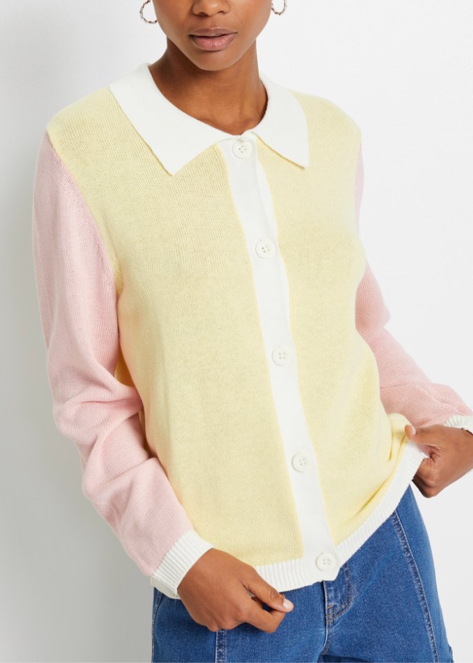 Strickjacke mit Colorblocking