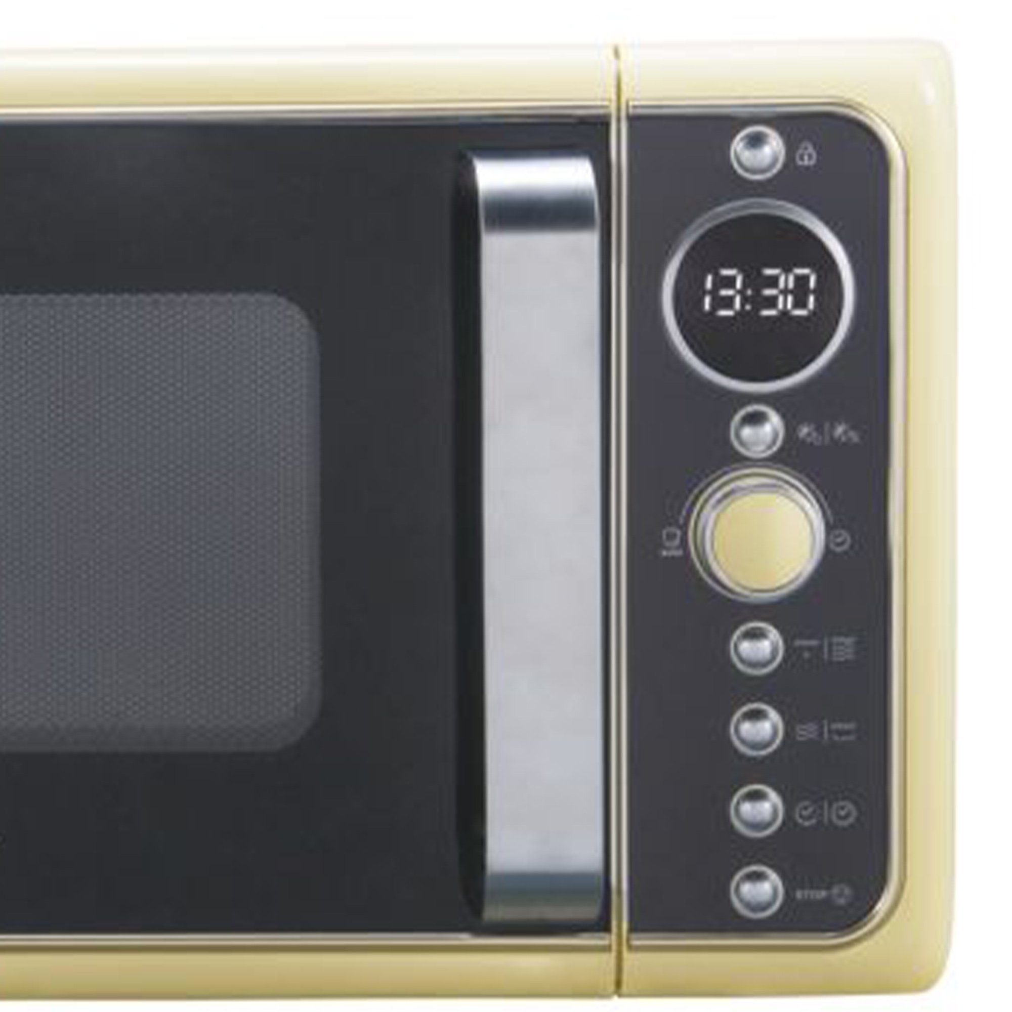 Candy Mikrowelle DIVO G25CC, 1000 Watt Grill, Auftauen, Mikrowelle, 25,00 l, 6 Leistungsstufen, Timer, Uhr, Kindersicherung, retro Design