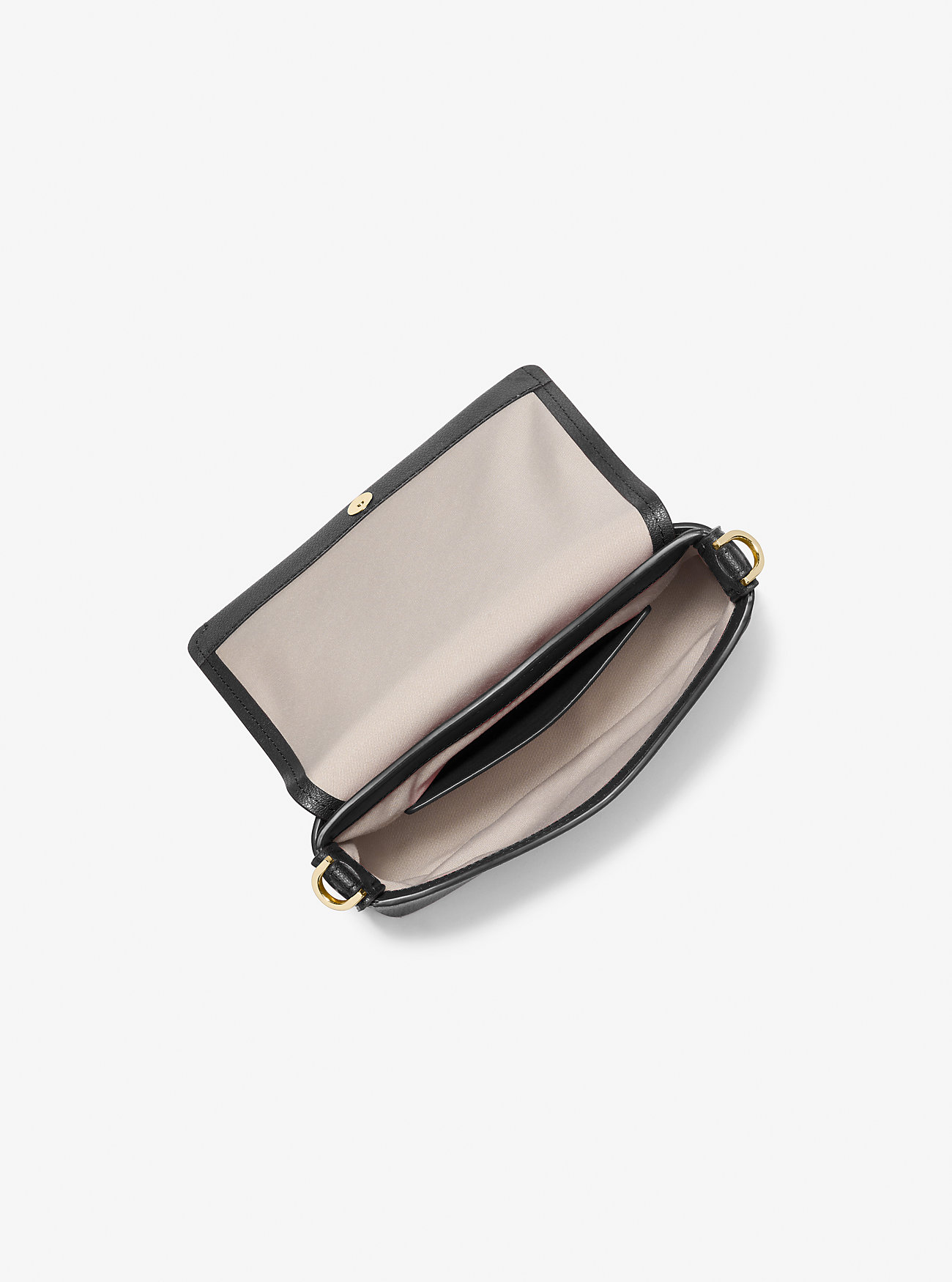 Nessa liten crossbody-veske i skinn - SVART