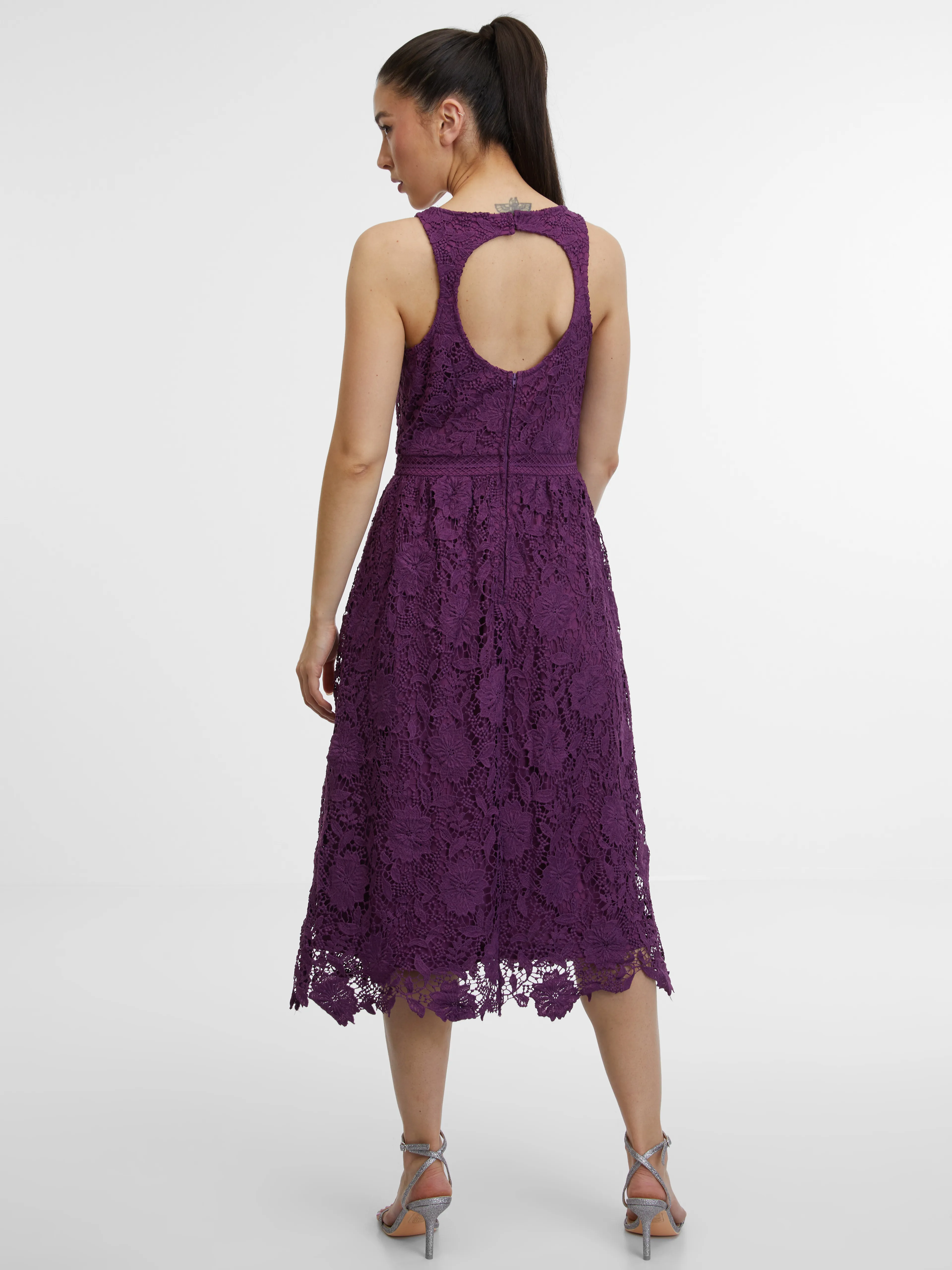 Lila Damen-spitzenkleid ORSAY
