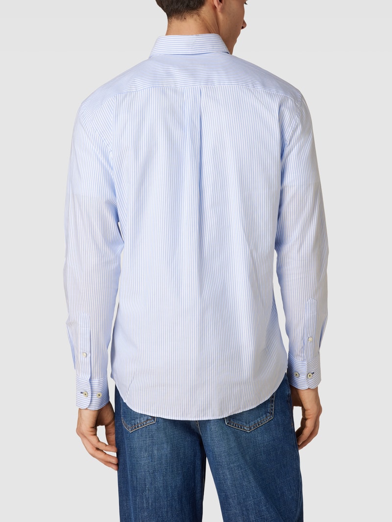 Regular Fit Freizeithemd mit Streifenmuster Modell 'All Season' in bleu