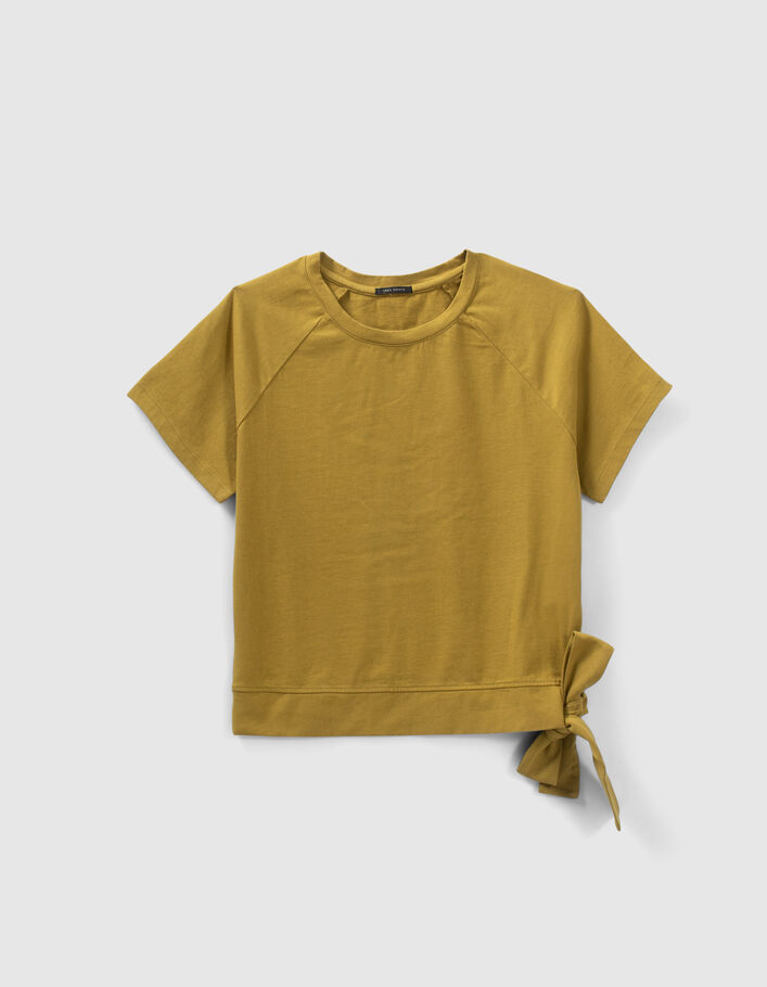Tee-shirt absinthe coton bio à nouer côté Femme