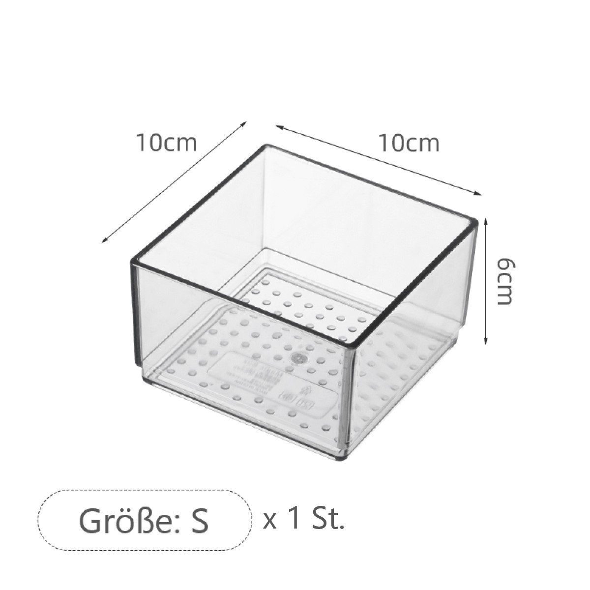 Creliv Schubladeneinsatz Besteckkasten, Aufbewahrungsboxen, Schubladen Ordnungssystem, (Größe: S), 10x10cm