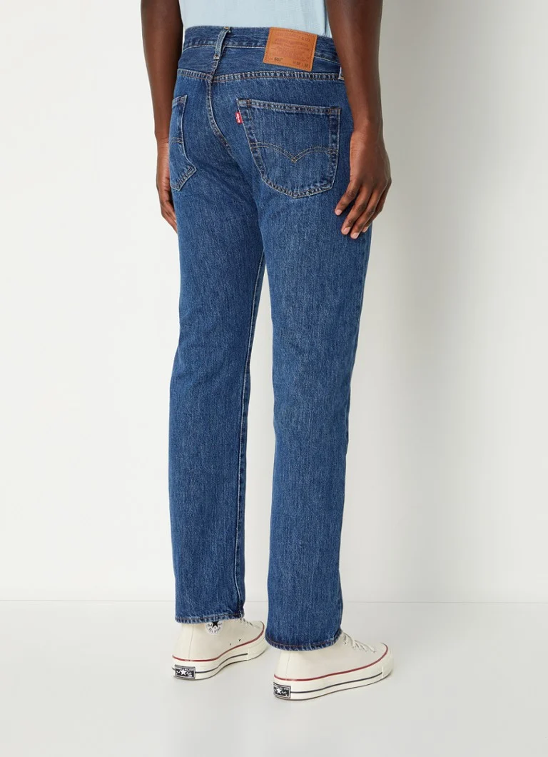 Levi's 501 høye jeans med rette ben og steinvask