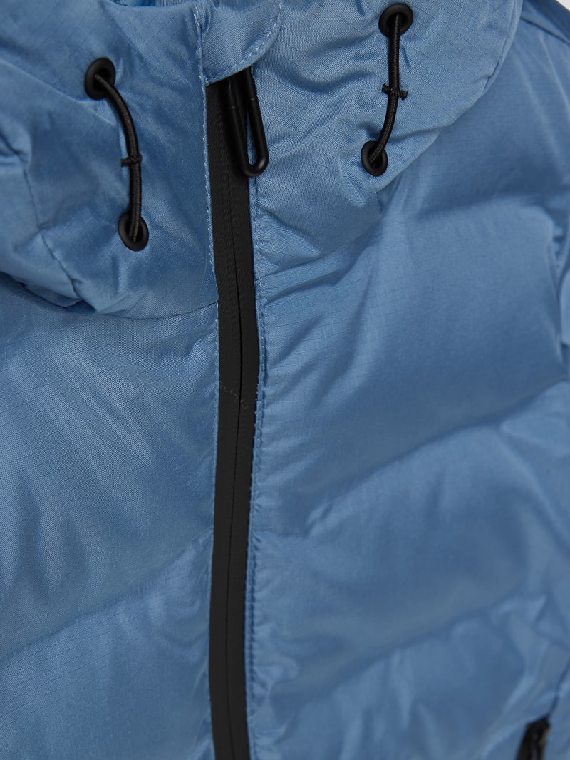 Steppjacke mit Kapuze Modell 'Zommy' in rauchblau
