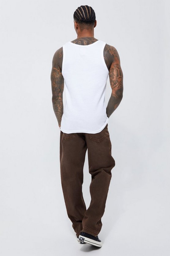Geripptes Slim-Fit Tanktop