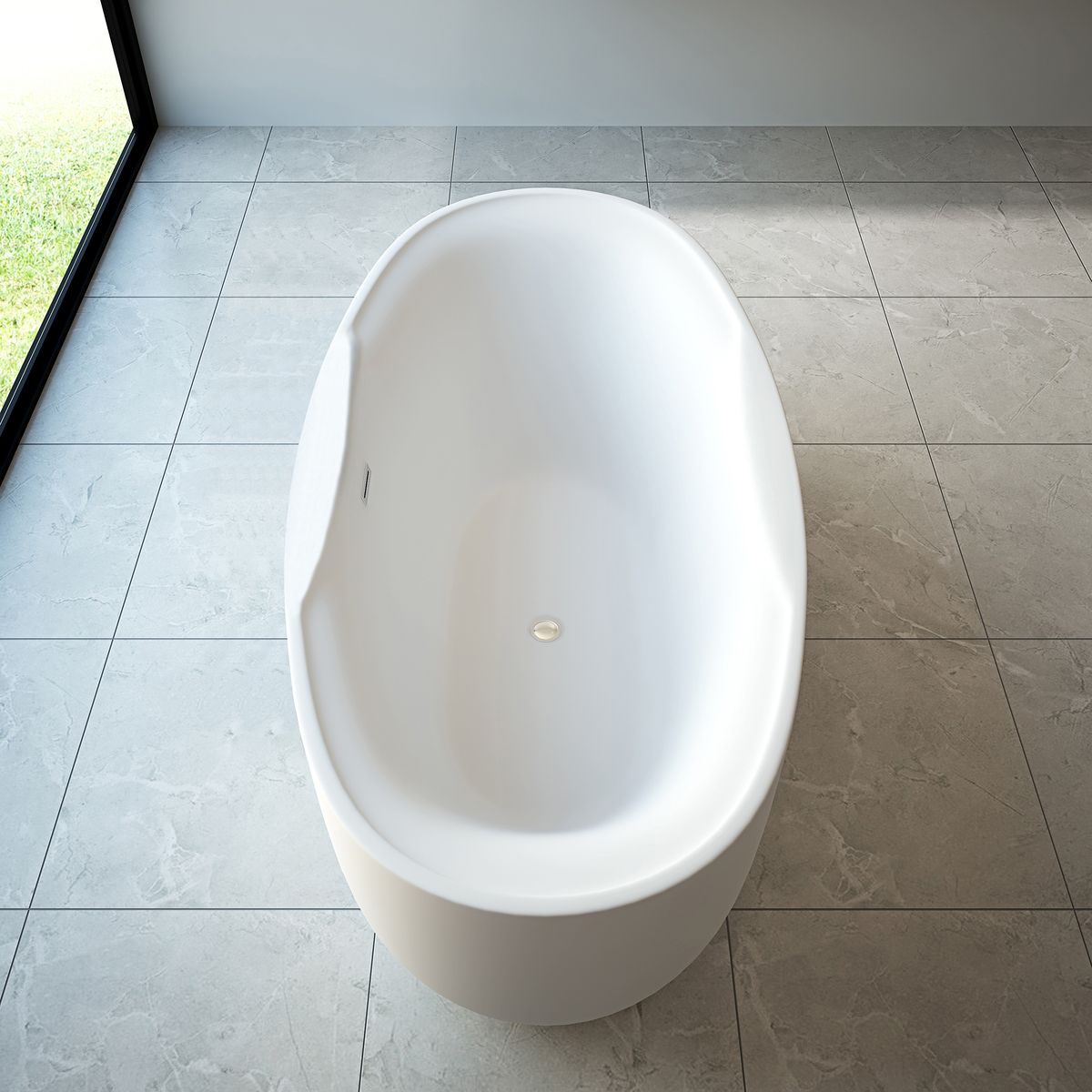 TroniTechnik Freistehende Badewanne Acrylbadewanne Standbadewanne Anafi 170cm x 80cm x 58cm