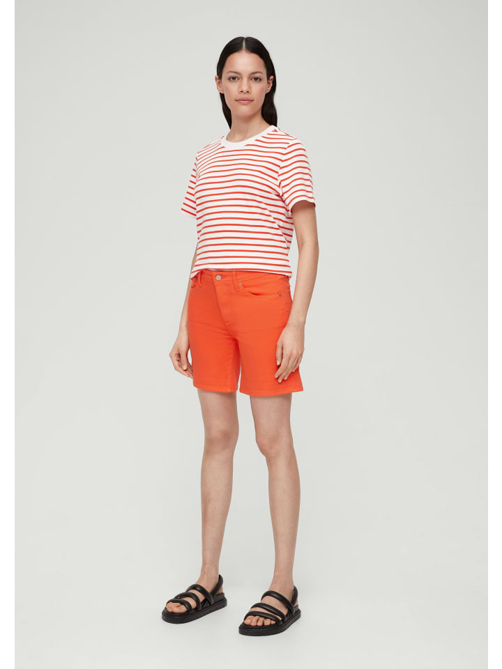 s.Oliver Jeans-Hose Short kurz in Orange günstig kaufen