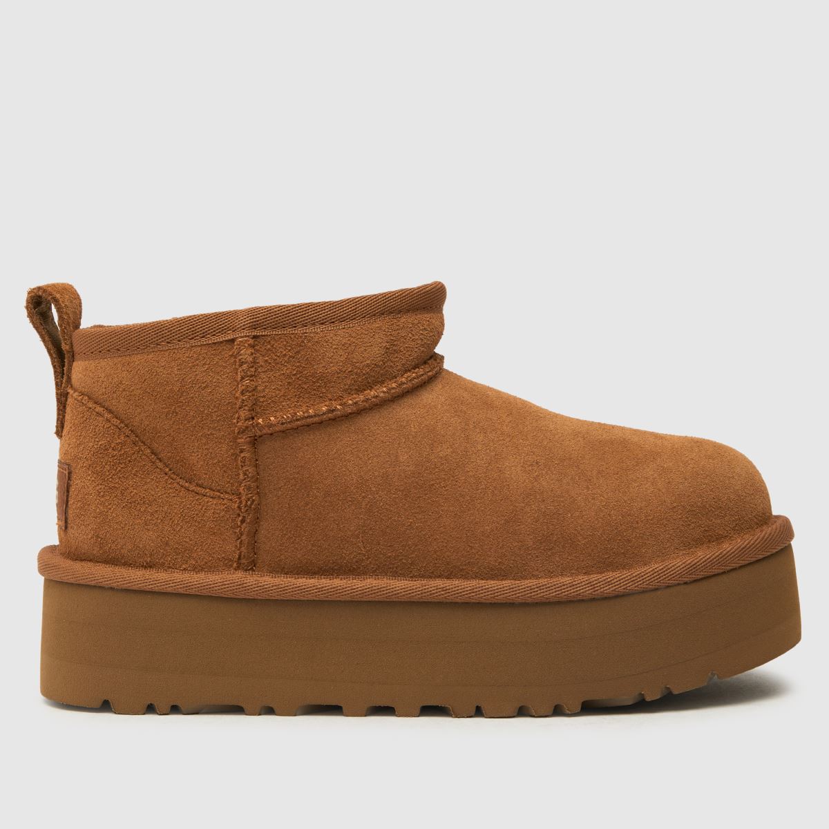 UGG kastanjfärgade klassiska ultra mini-plattformsstövlar för juniorer