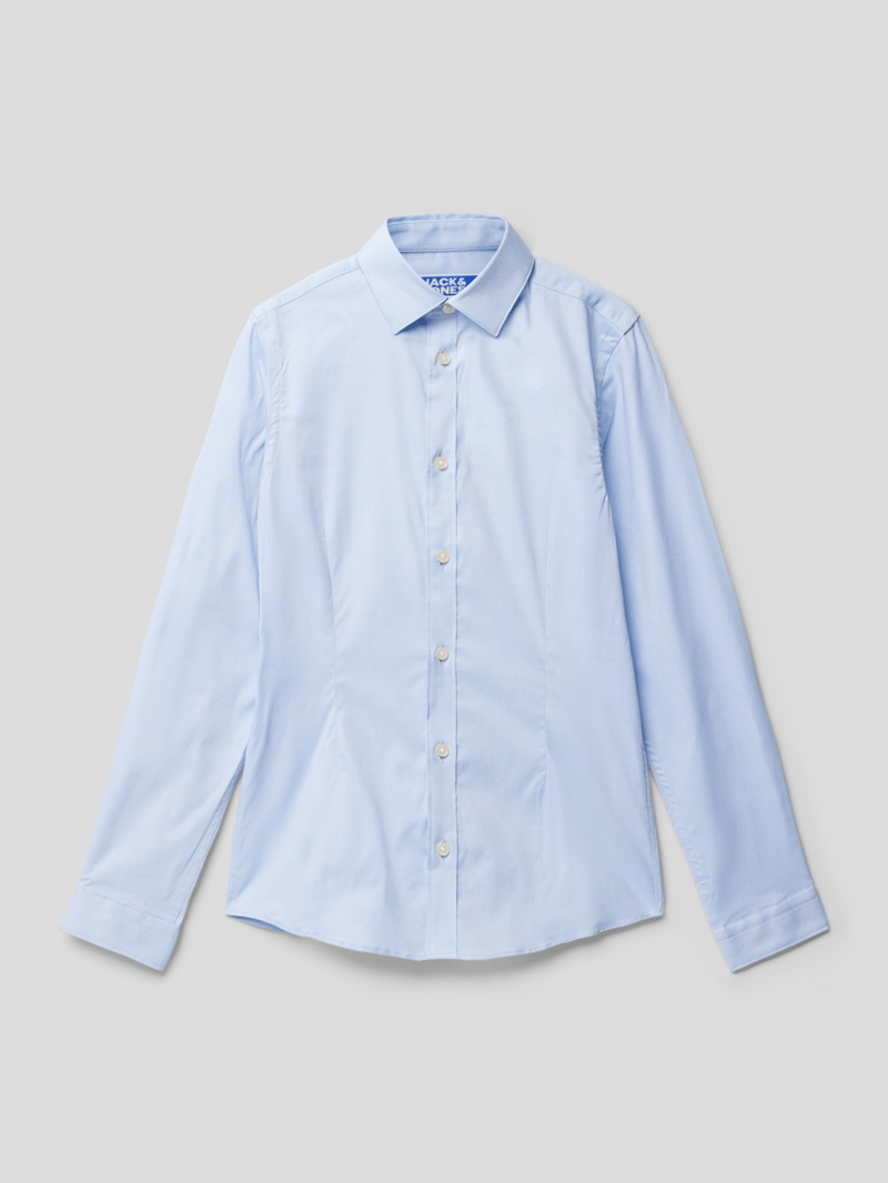 Regular Fit Hemd mit Kentkragen Modell 'PARMA' in hellblau