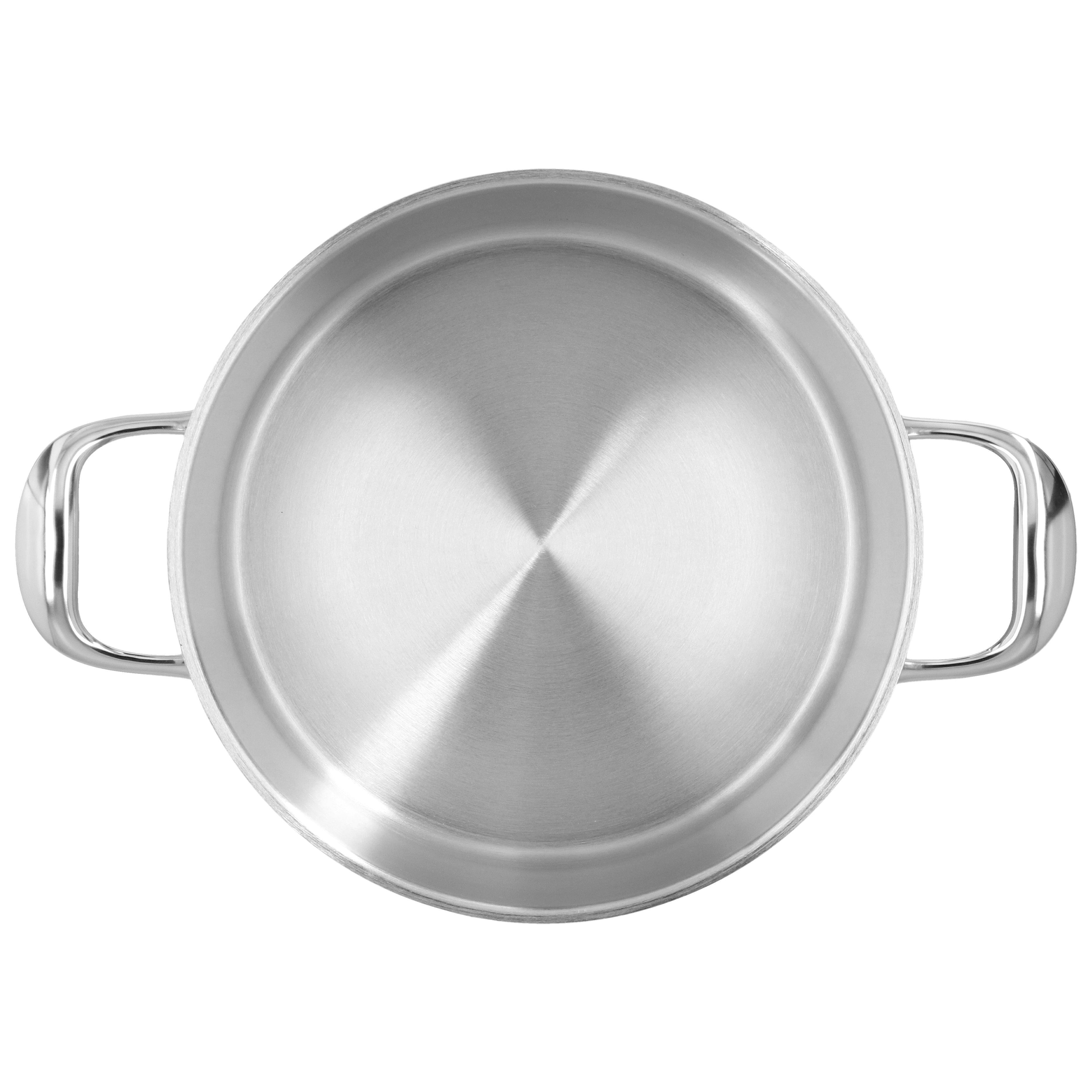Bratentopf mit Deckel 22 cm, 18/10 Edelstahl