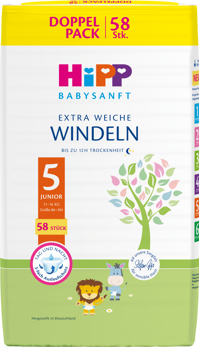 Windeln Gr. 5 Junior, 11-16 kg, Monatspack, 174 St