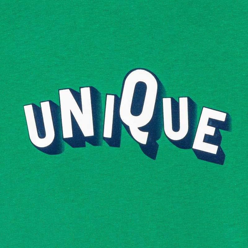 T-shirt à message vert garçon