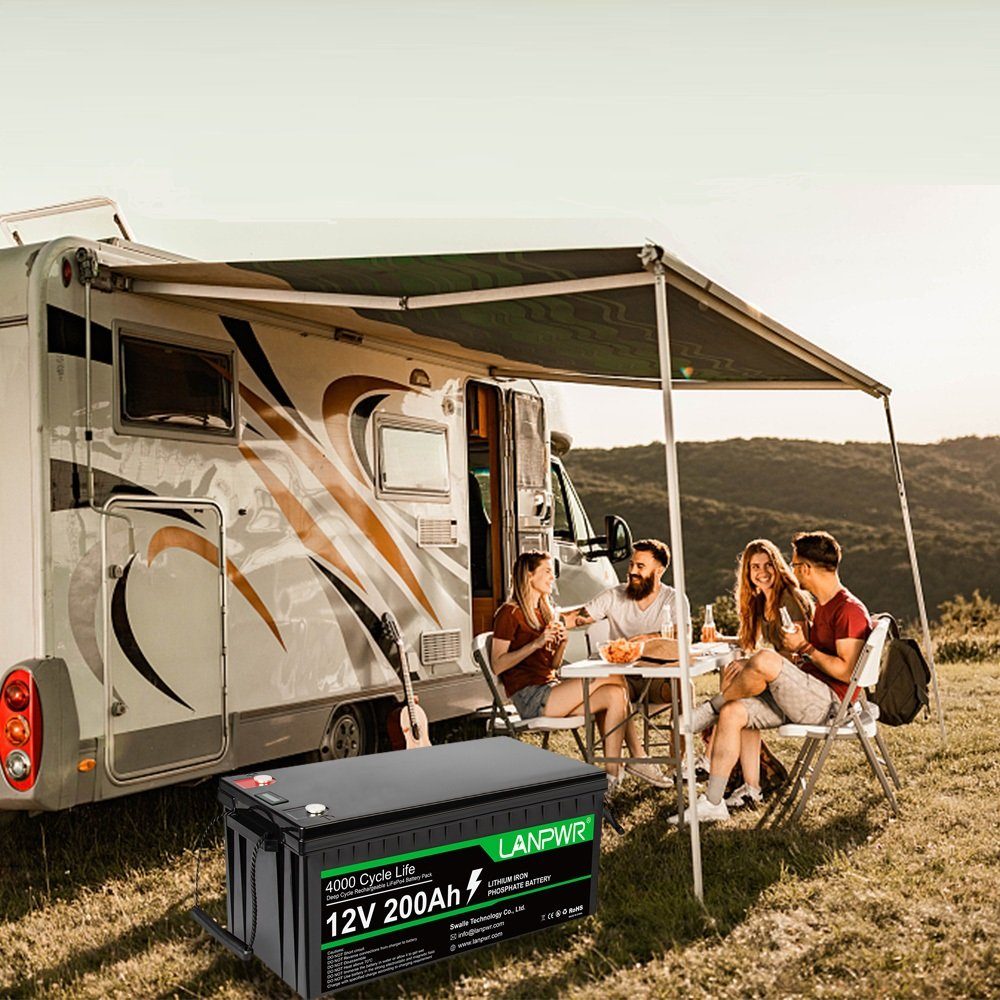 Tidyard Stromerzeuger 12V 200AH Lifepo4-Batterie 2560Wh 4000 Zyklen Lebensdauer Leicht, (Energie: 2560Wh, LiFePO4 Batterie Powerstation für Stromausfall, Reise,Camping,Angeln), Energiespeicherbatterie,Notstromversorgungen Tragbar