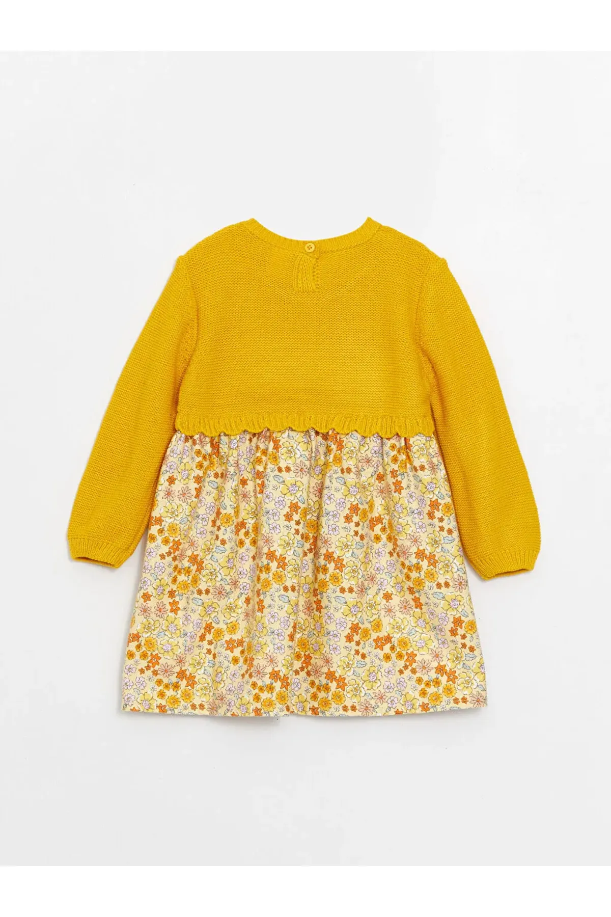 LC Waikiki  LCW Baby Rundhals-Langarmrock, gemustertes Strickkleid für Mädchen
