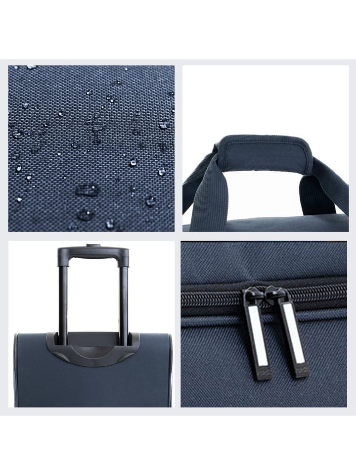 FERGÉ Reisetasche mit Rollen wasserabweisend Reisetasche mit Rollen groß Paris in blau günstig kaufen onesize