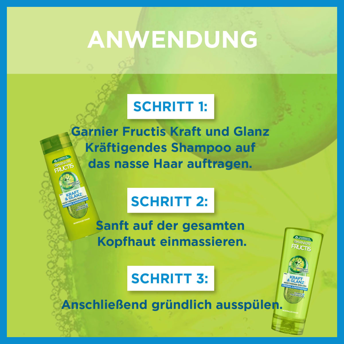 Shampoo Kraft & Glanz, stärkeres & glänzendes Haar, 400 ml