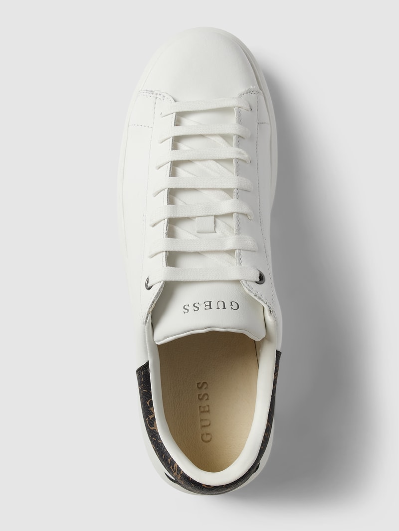 Sneaker mit Label-Print Modell 'VIBO' in weiß