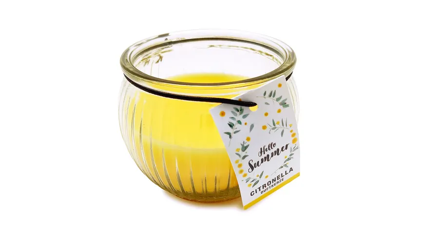 pajoma Duftkerze im Glas Citronella gelb