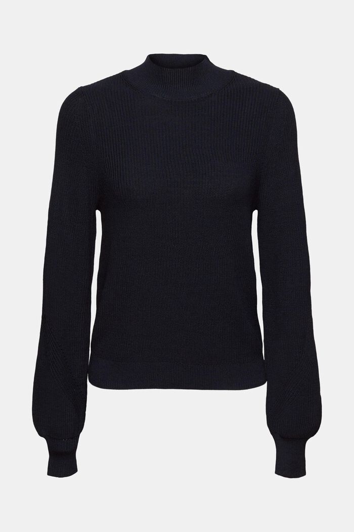 Strickpullover mit Stehkragen