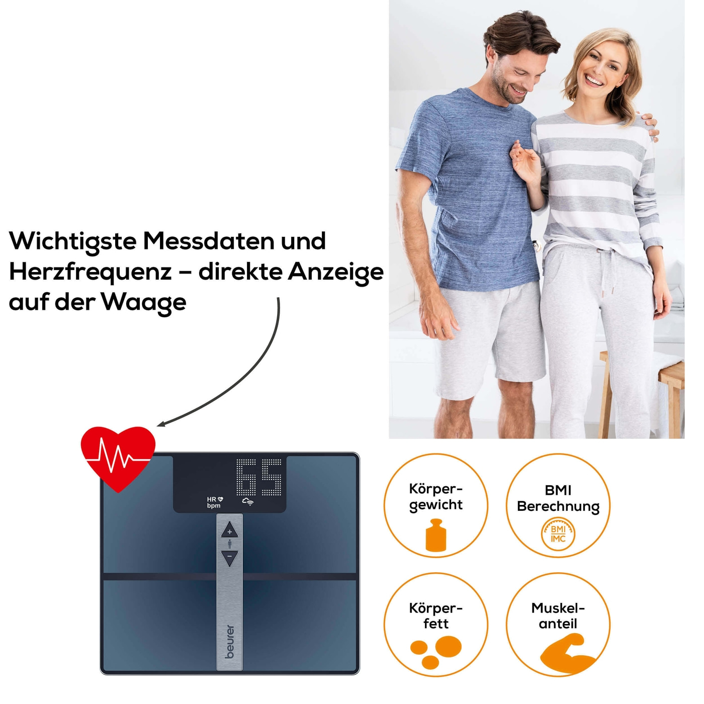 Beurer Diagnosewaage BF 980 WIFI-Körperfettwaage mit umfangreicher Körperanalyse & App-Anbindung