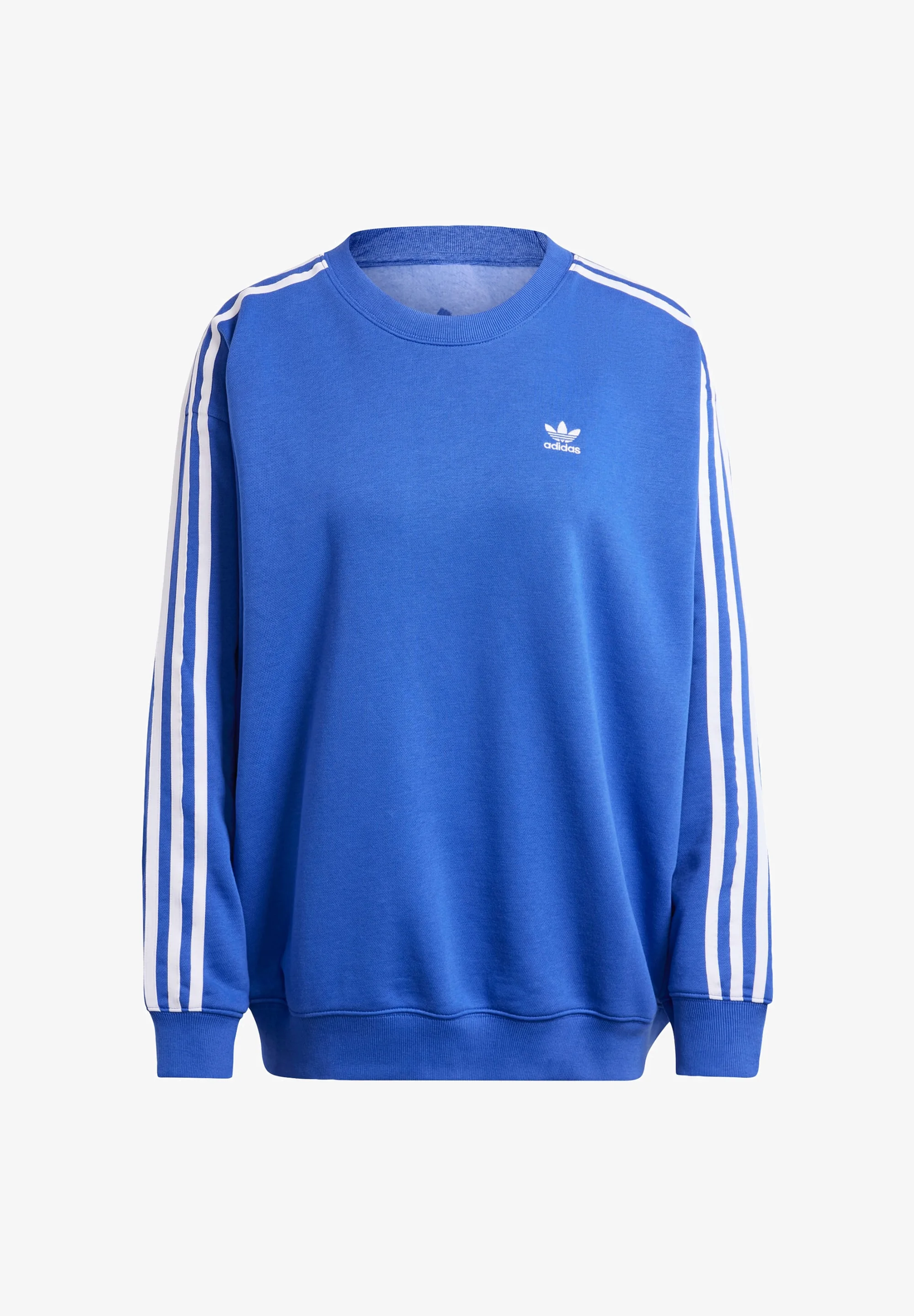 Sudadera adidas Originals de cuello redondo extragrande con tres rayas