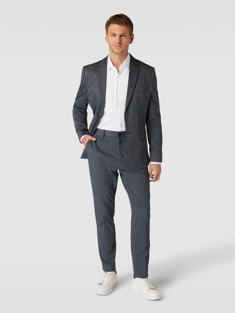 Slim Fit Business-Hemd in unifarbenem Design Modell 'Bari' in weiß