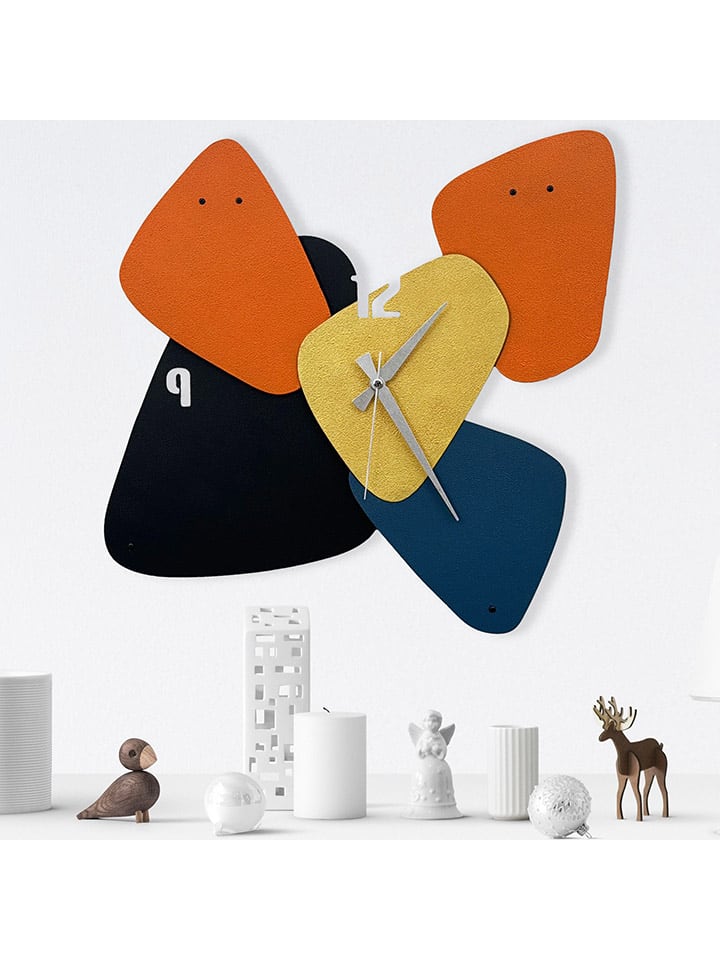 wall addiction Wanduhr in Bunt - (B)46 x (H)48 cm günstig kaufen 46x48 cm