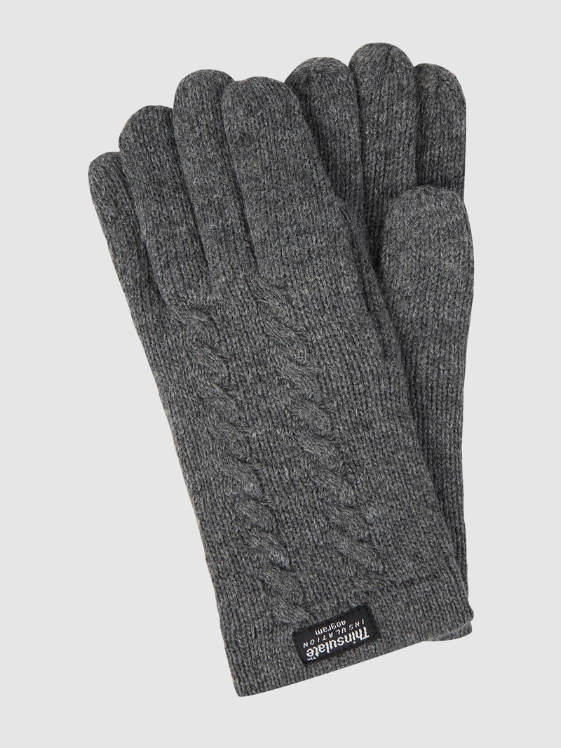 Handschuhe aus Wolle in anthrazit