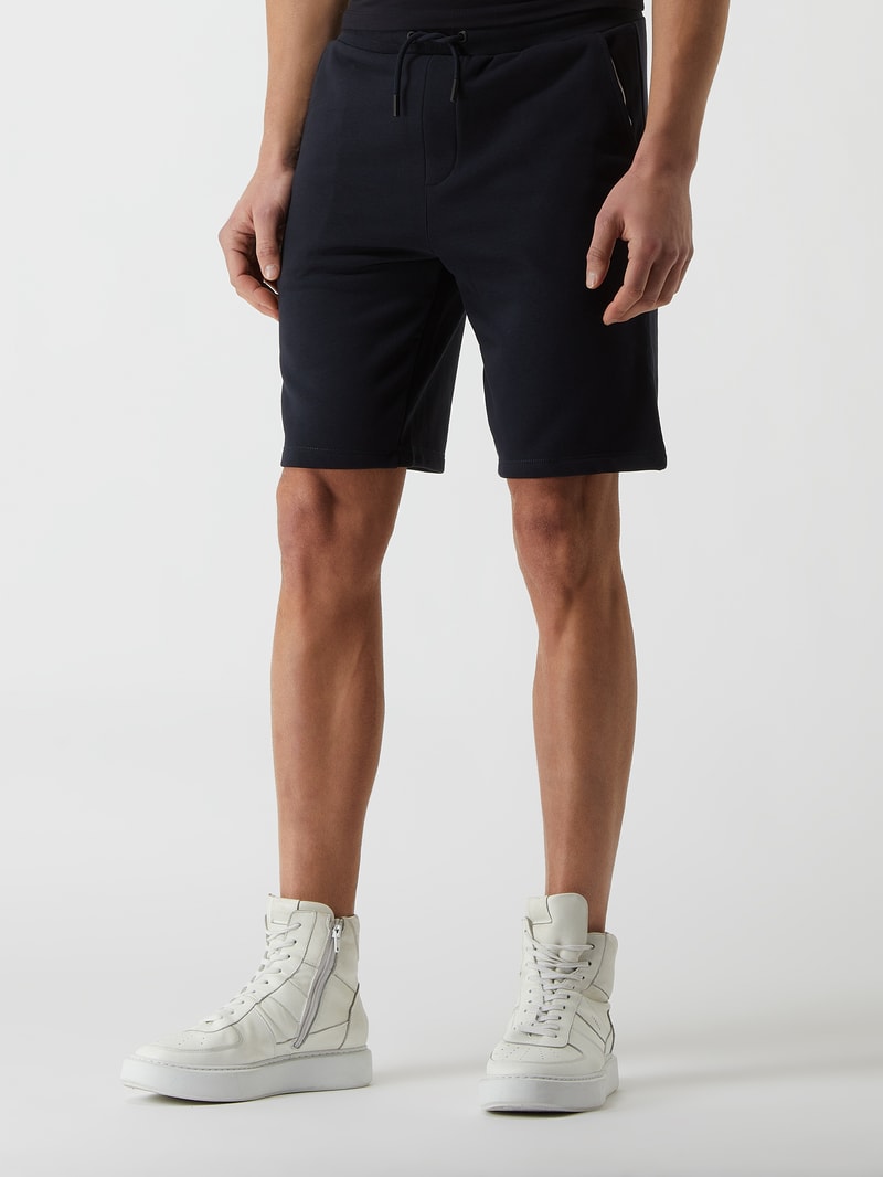 Sweatshorts mit Tunnelzug in dunkelblau