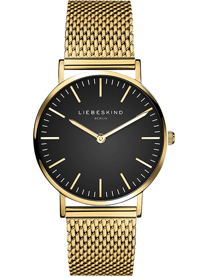 Liebeskind Quarzuhr in Gold/ Schwarz günstig kaufen onesize