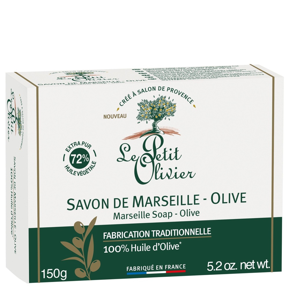 le petit olivier Savon de Marseille Olive Savon Solide - Fabrication Traditionnelle