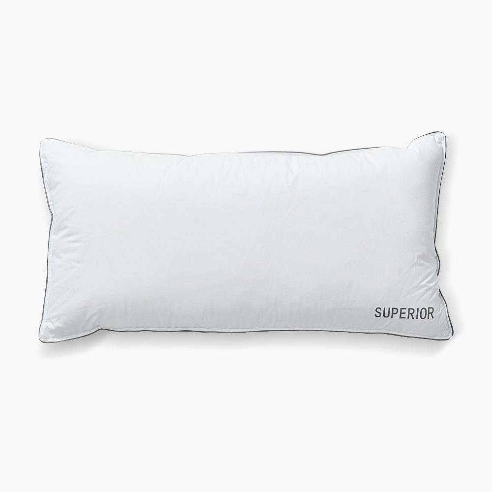 3-Kammer-Kopfkissen RIBECO 3-Kammerkopfkissen Superior, RIBECO, Füllung: weiße Gans 100% Daunen, Bezug: 100% Baumwolle, jeder Schlaftyp, Kissen, optimaler Liegekomfort, kompakt, Federkissen. Daunenkissen, Made in Germany, 3 Kammerkopfkissen