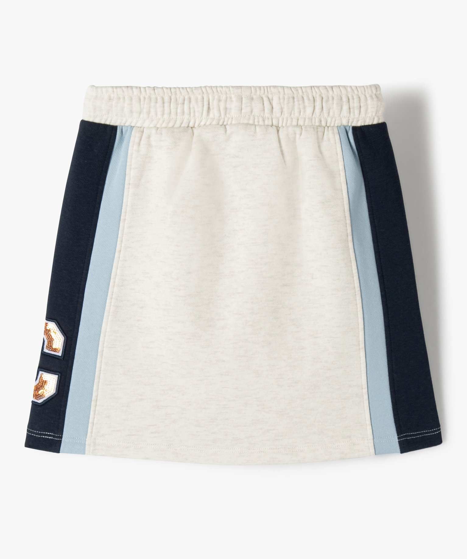 Jupe fille en molleton chaud et sequins - Camps United ecru | GEMO